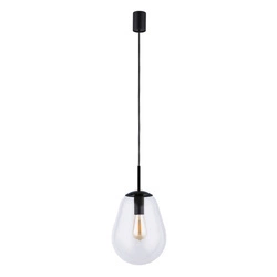 Lampa wisząca PEAR S 43,5cm E27 | czarny/transparentny 7800