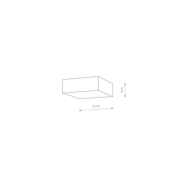 Plafon LID SQUARE LED 11cm 15W barwa ciepła 3000K | czarny 10424