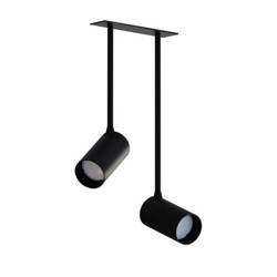 Lampa podtynkowa reflektor MONO SURFACE LONG II dł. 31cm 2xGU10 | czarny