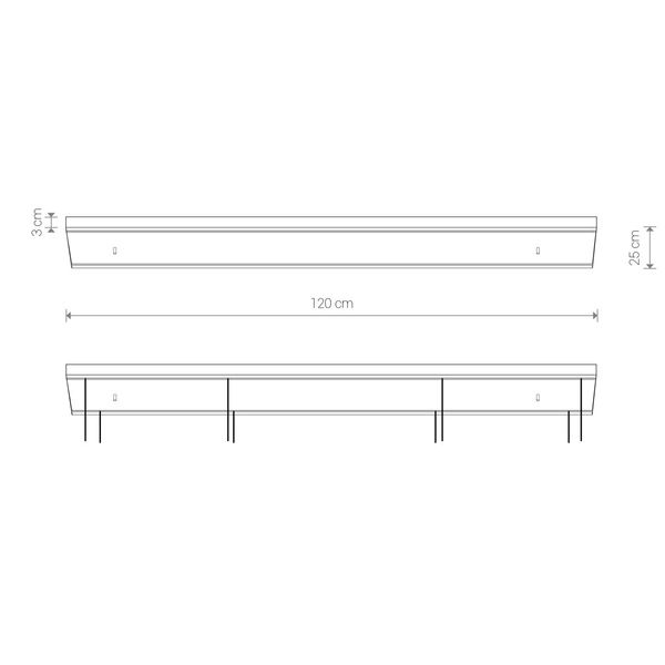 Puszka montażowa CAMELEON CANOPY C 1200 white biała 120cm 8555