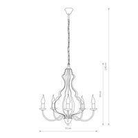 Biały żyrandol MARGARET WHITE 6330