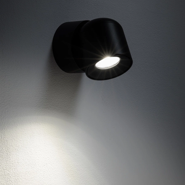 Kinkiet OSCAR wys.13.5cm szer.9.4cm GU10 IP54 | Czarny 11346