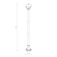 Lampa stojąca AMELIA 10498 wys.2m E27 IP44 | Czarny 10498