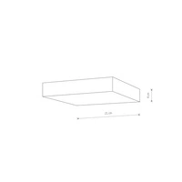 Plafon LID SQUARE LED 21cm 35W barwa ciepła 3000K | czarny 10426
