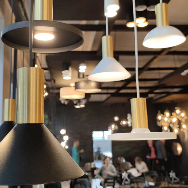 Lampa wisząca HERMANOS A szer. 18cm GU10 | czarny/mosiężny 8103