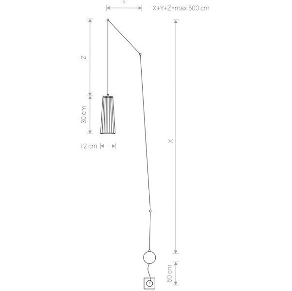Kinkiet sklejka DOVER I czarny 9264