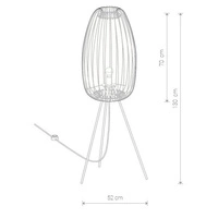 Lampa podłogowa duża nowoczesna MUSE L biały śr. 52cm 8871