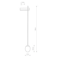 Kinkiet do łazienki ICE EGG B G9 25W wys. 106cm | czarny 8125