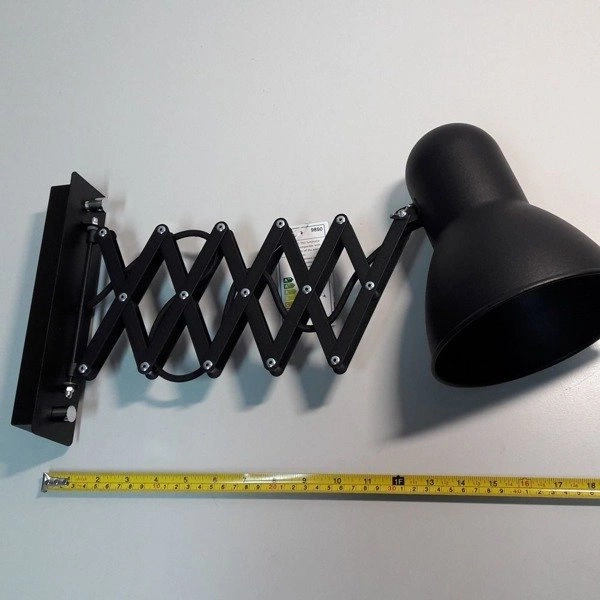 Kinkiet na wysięgniku HARMONY czarny z włącznikiem 9890