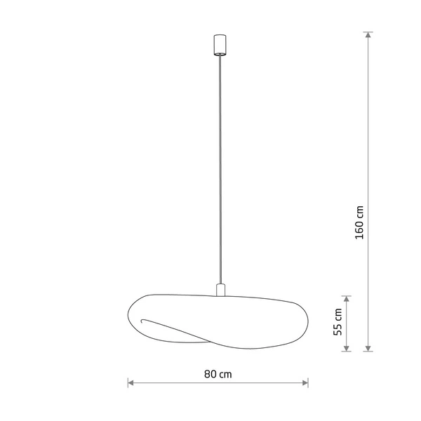 Lampa wisząca HAVANA L szer. 80cm E27 | naturalne drewno 11397
