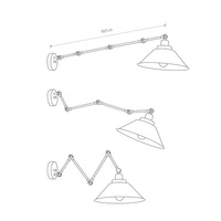 Kinkiet/ lampa sufitowa na wysięgniku PANTOGRAPH 9126