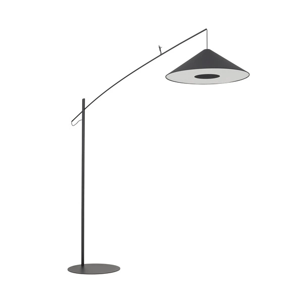 Lampa podłogowa POISE black A E27 wys.240cm dług.260cm przewód 270cm włącznik | 11768