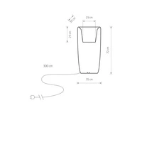 Donica ogrodowa świecąca FLOWERPOT M 70cm 9712
