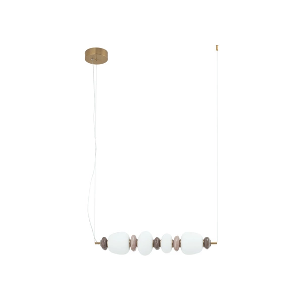 Lampa wisząca CERAMIC HORIZONTAL LED 22W 3000K 1750lm wys.129cm szer.17cm dług.71cm | Szary-Brąz 11700