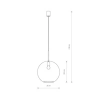 Lampa wisząca SPHERE XL śr.35 cm E27 | czarny 7846