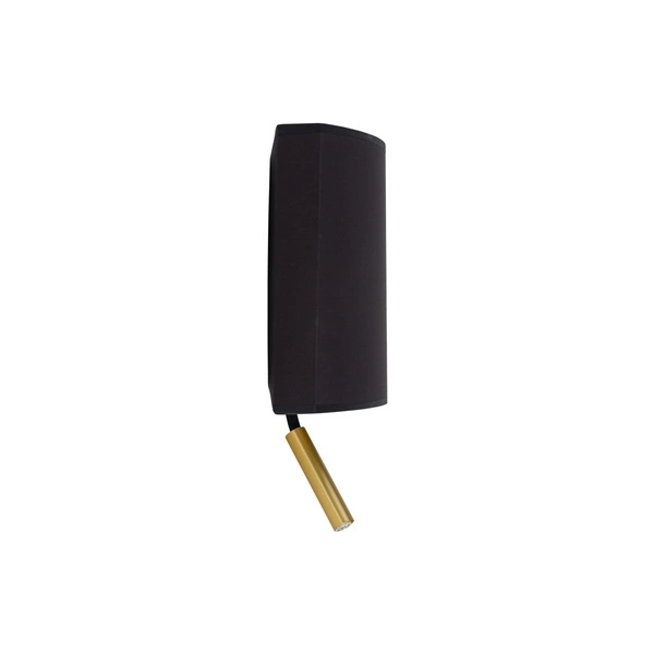 Kinkiet BORDE II 30cm E27 + G9 | czarny/mosiężny 7986