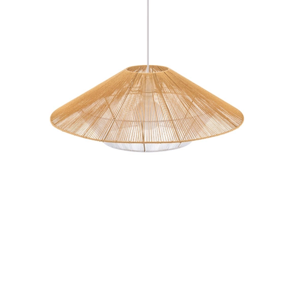 Lampa wisząca JAPANDI S szer. 50cm E27 | naturalne drewno/biały 11156