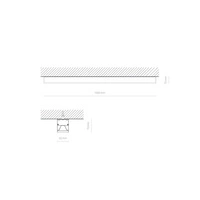 Lampa sufitowa CL HALL PRO LED 150cm 40W 4000K neutralna | czarny 10206