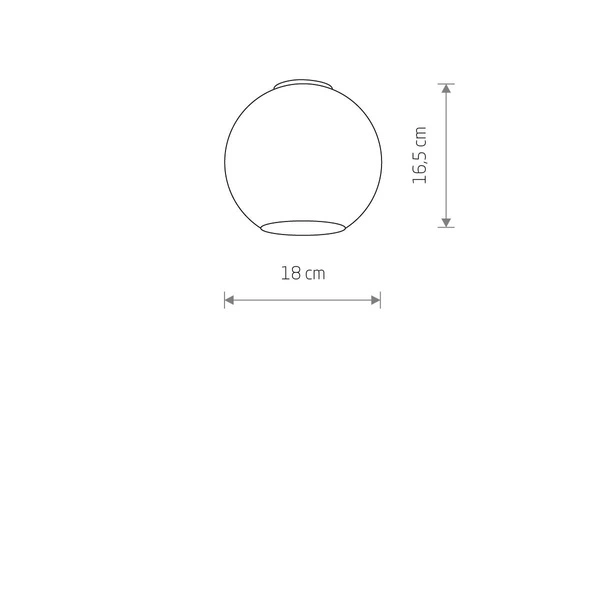 Szklany klosz kula systemu CAMELEON MONACO 18cm | dymiony 10205