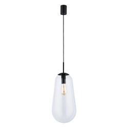 Lampa wisząca PEAR L 59cm E27 | czarny/transparentny 7797