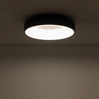 Plafon LED czarny NIKKI ROUND LED 38cm 32W ciepła 3000K | czarny 11206