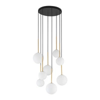 Lampa wisząca KARO VIII szer. 43cm 8xG9 | czarny 10934