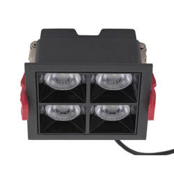 Liniowa oprawa sufitowa wpuszczana MIDI LED BLACK 3000K 16W | czarny