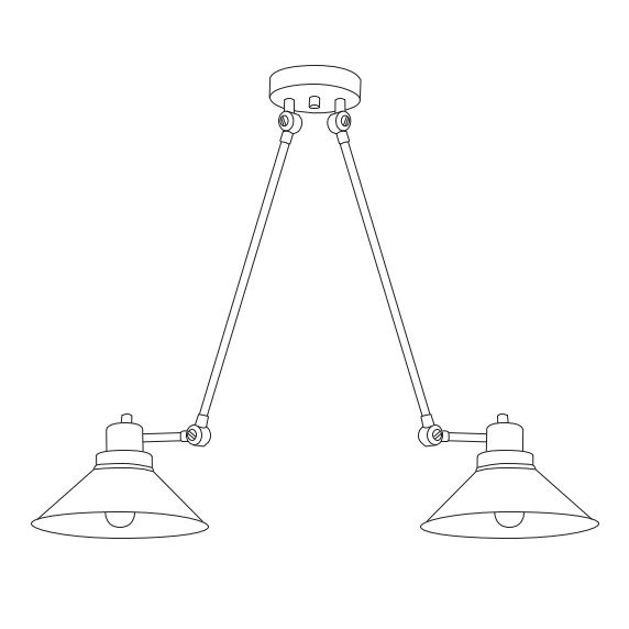 Lampa sufitowa na ramionach TECHNO II 9143