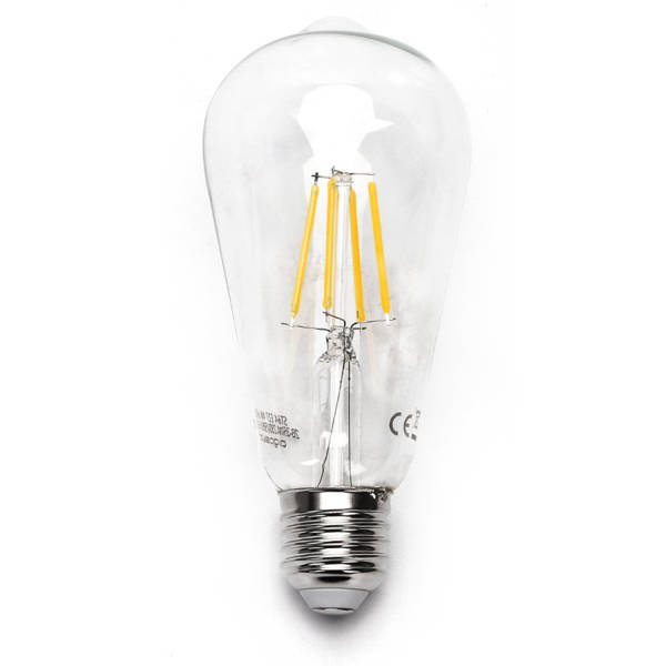 Żarówka Filament LED E27 6W ST64 ciepła 2700K