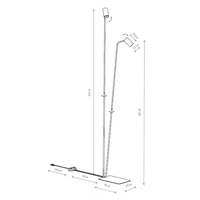 Lampa podłogowa podwójna MONO 120cm 2xGU10 | biały 7705