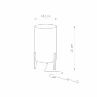 Lampa stołowa do sypialni ROCKET GRAY | szary 8448