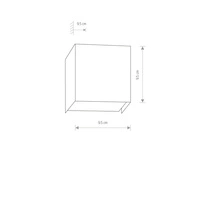 Kinkiet CUBE silver 9cm 5267