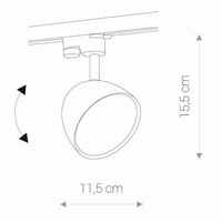 Spot do szyno-przewodu reflektor PROFILE VESPA czarny 8825