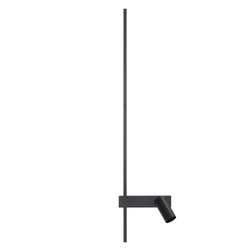 Lampa ścienna EASY LED RIGHT wys.18cm dług.80cm miniGU10 + LED 11W 3000K 380lm IP20 11425 | Czarny