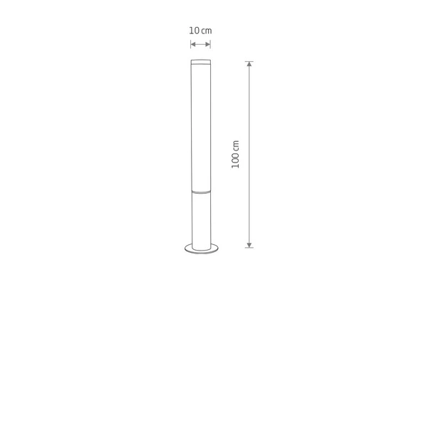 Lampa stojąca MIA LED M wys.100cm szer.10cm 30W 3000K 2500 lm IP54 | Czarny
