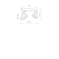 Listwa CROSS white II 30cm 9602 9602