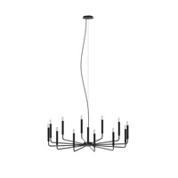 Lampa wisząca ORTO XII B 12xE14 wys.170cm szer.101.5cm | Czarny 11464