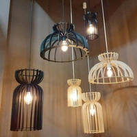 Lampa wisząca KYMI A szer. 26 cm 10570 drewno | Biała