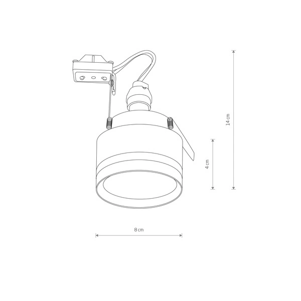 Lampa podtynkowa MLJET szer. 8cm GU10 | biały 10494