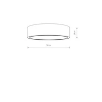 Plafon do salonu MIST III śr. 50cm biały 8943