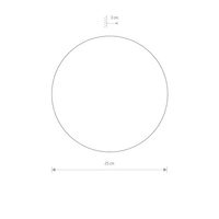 Kinkiet RING LED M 25cm 10W barwa ciepła 3000K | czarny 7635