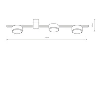Plafon lampa sufitowa PILLS III LED | czarny 8263
