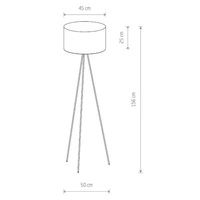 Lampa podłogowa stojąca CADILAC I 156cm E27 | biały 8191