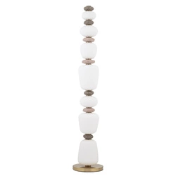 Lampa podłogowa CERAMIC LED 34W 3000K 2700lm wys.130.5cm szer.25cm | Szary-Brąz 11704