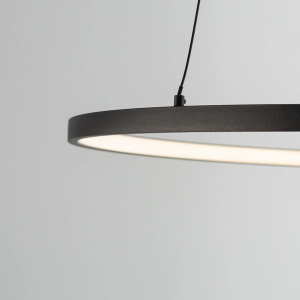 Lampa wisząca CIRCOLO LED szer. 60cm 21W barwa ciepła 3000K | czarny 10812