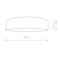 Lampa sufitowa plafon z abażurem TURDA IV złoty śr. 65cm 8955