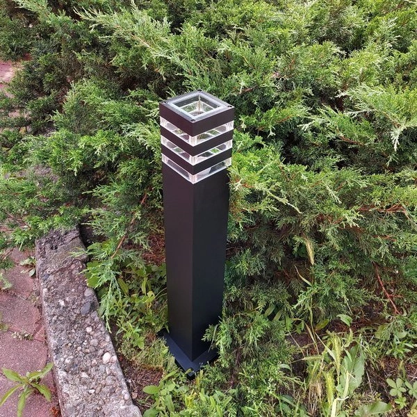 Słupek zewnętrzny ogrodowy OIR czarny 65cm 9158