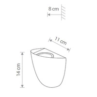 Lampa ścienna kinkiet zewnętrzny SINUS IP54 | czarny 8144