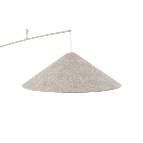 Lampa podłogowa POISE silk gray A E27 wys.240cm dług.260cm przewód 270cm włącznik | 11686