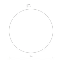 Kinkiet RING LED L 35cm 15W barwa ciepła 3000K | czarny 7636